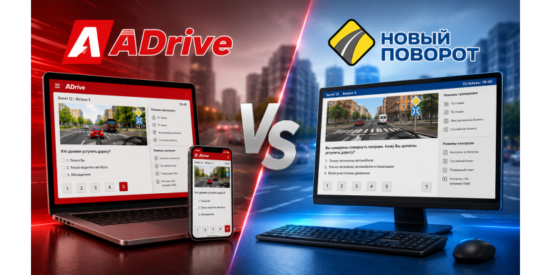 ADrive или «Новый поворот»: что выбрать для подготовки к ПДД